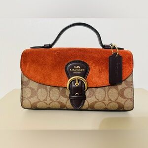 🌟✨COACH CROSSBODY/SHOULDER BAG SUEDE BURNT ORANGE ✨🌟